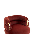 Fauteuil d'appoint en velours avec repose-pieds assorti, cadre en métal, capacité de 113 kg