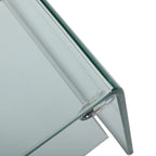 Meuble TV Transparent de 39,37 po avec Dos Ouvert et Étagère en Verre, pour TV Jusqu'à 39 po