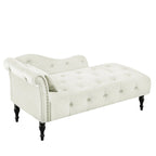 Chaise longue en velours capitonné de 60,6 po avec clous décoratifs