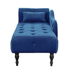 Chaise longue en velours capitonné de 60,6 po avec clous décoratifs