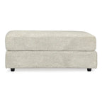 Fauteuil d'appoint et ottoman rembourrés beiges, assise moelleuse de 52 po de large