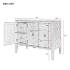 Armoire de Rangement d'Appoint Vintage avec Étagère Réglable, Table Console en Bois Massif, Table de Canapé