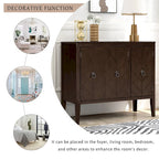 Armoire de Rangement d'Appoint Vintage avec Étagère Réglable, Table Console en Bois Massif, Table de Canapé