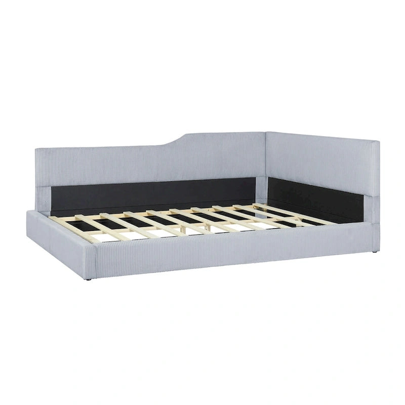 Lit de repos double en L avec cadre solide