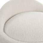 Pouf-ottoman pivotant moelleux rembourré - 24 - Blanc et marron