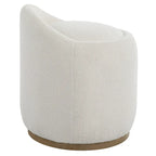 Pouf-ottoman pivotant moelleux rembourré - 24 - Blanc et marron