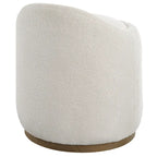 Pouf-ottoman pivotant moelleux rembourré - 24 - Blanc et marron