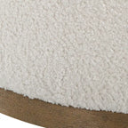 Pouf-ottoman pivotant moelleux rembourré - 24 - Blanc et marron