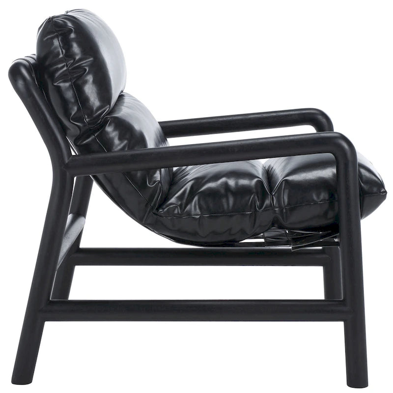 Fauteuil d'appoint rembourré, 76 cm (L) x 86 cm (P) x 81 cm (H), dossier capitonné, salon