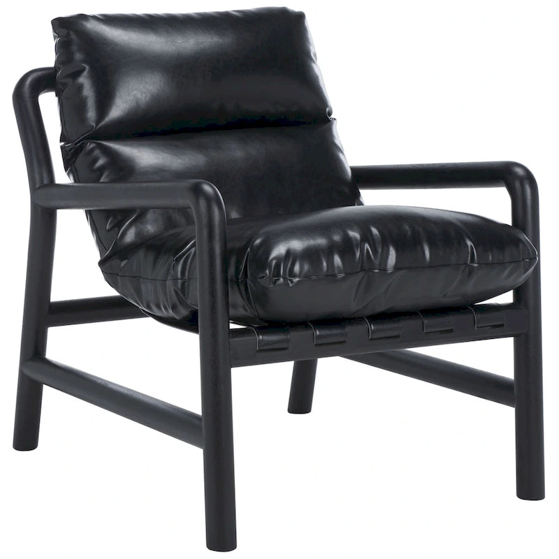 Fauteuil d'appoint rembourré, 76 cm (L) x 86 cm (P) x 81 cm (H), dossier capitonné, salon