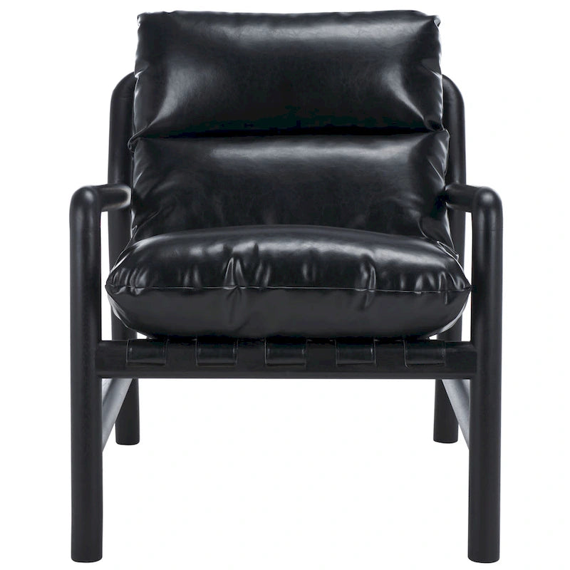 Fauteuil d'appoint rembourré, 76 cm (L) x 86 cm (P) x 81 cm (H), dossier capitonné, salon