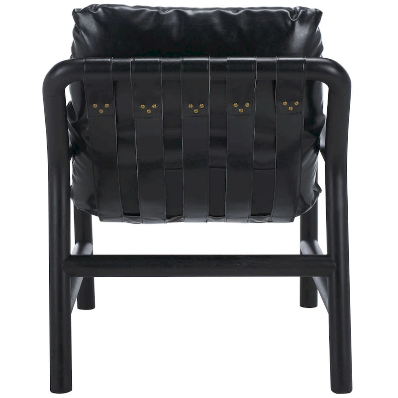 Fauteuil d'appoint rembourré, 76 cm (L) x 86 cm (P) x 81 cm (H), dossier capitonné, salon