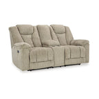 Causeuse inclinable électrique de 76 po, appuie-tête réglable, éclairage d'ambiance à LED, inclinaison zéro gravité, beige
