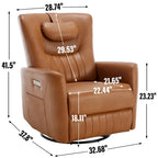 Fauteuil inclinable pivotant motorisé, pivotant à 270°, chargement USB-C, oreiller lombaire
