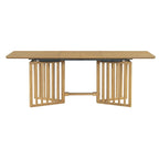 Ensemble de salle à manger de style ferme 9 pièces avec table extensible et 8 chaises