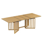Ensemble de salle à manger de style ferme 9 pièces avec table extensible et 8 chaises
