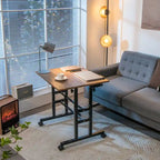 Chaise de salle à manger Chesterfield sans accoudoirs, revêtement 100 % lin, capitonnage profond, pieds en bois expresso