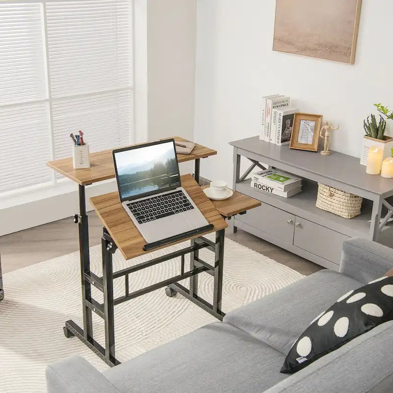 Chaise de salle à manger Chesterfield sans accoudoirs, revêtement 100 % lin, capitonnage profond, pieds en bois expresso