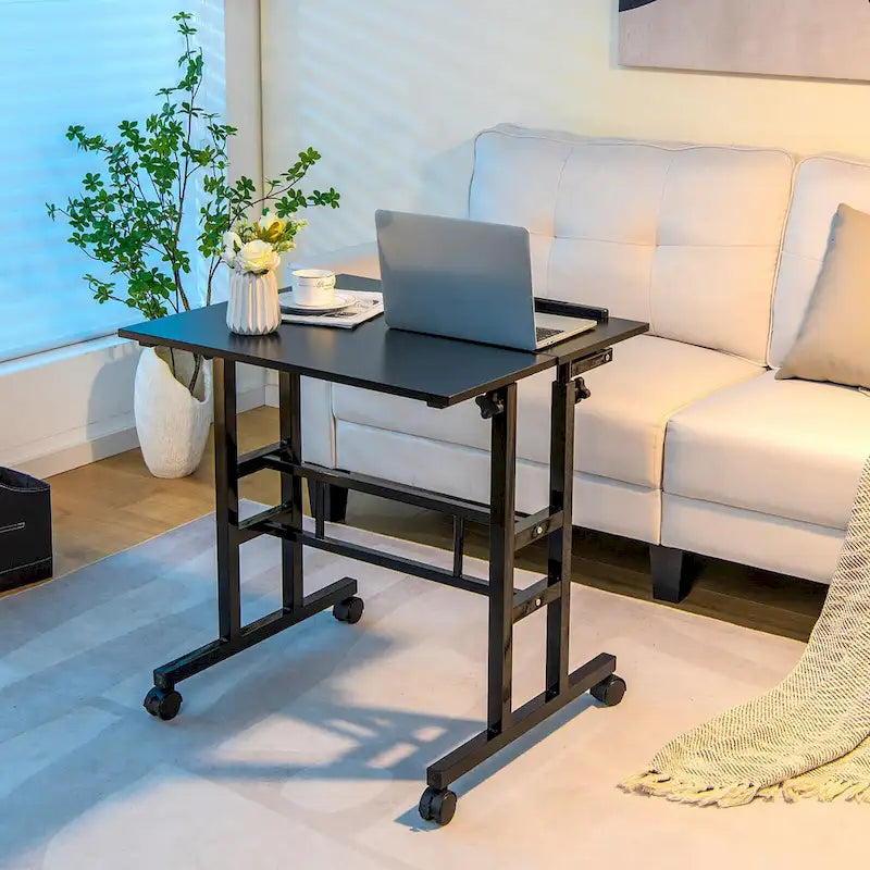 Chaise de salle à manger Chesterfield sans accoudoirs, revêtement 100 % lin, capitonnage profond, pieds en bois expresso