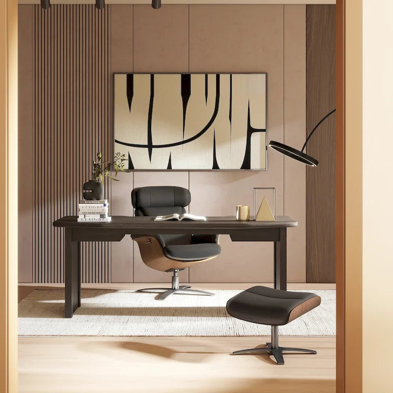 Commode noire à 6 tiroirs, rangement moderne pour chambre à coucher