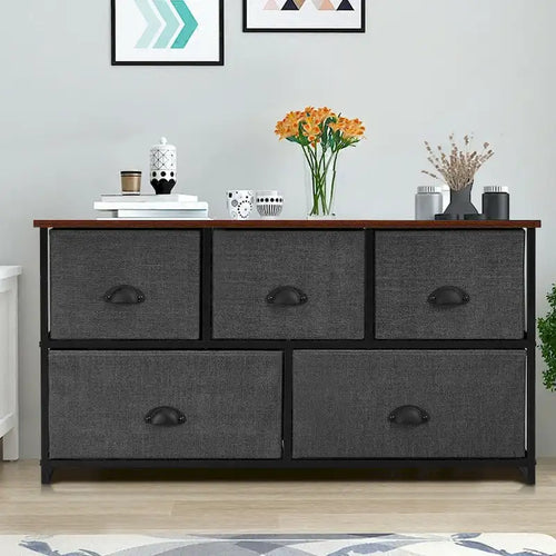 Commode de rangement à 5 tiroirs, table de chevet organisatrice pour dortoir