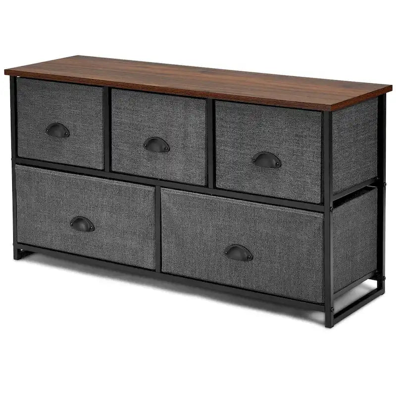 Commode de rangement à 5 tiroirs, table de chevet organisatrice pour dortoir