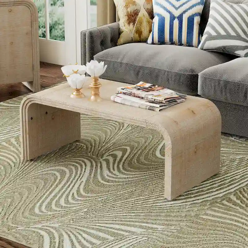 Table basse de style Art déco incurvé – 23,60 x 47,20 x 18,50