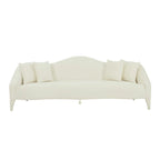 Canapé 3 places en velours de 244 cm, canapé de salon moderne, assise profonde, style contemporain