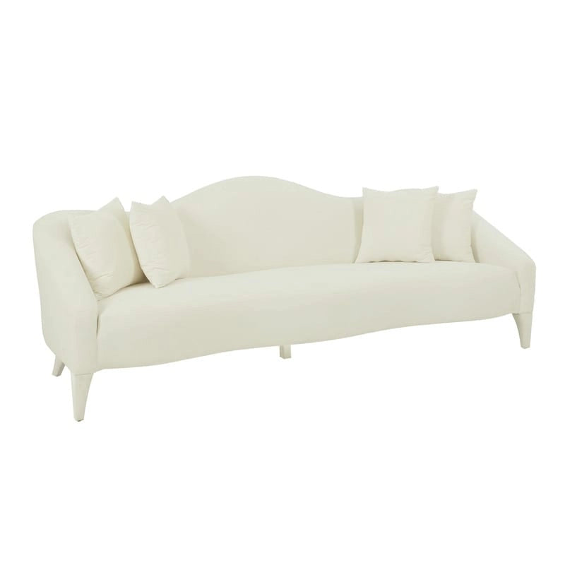 Canapé 3 places en velours de 244 cm, canapé de salon moderne, assise profonde, style contemporain