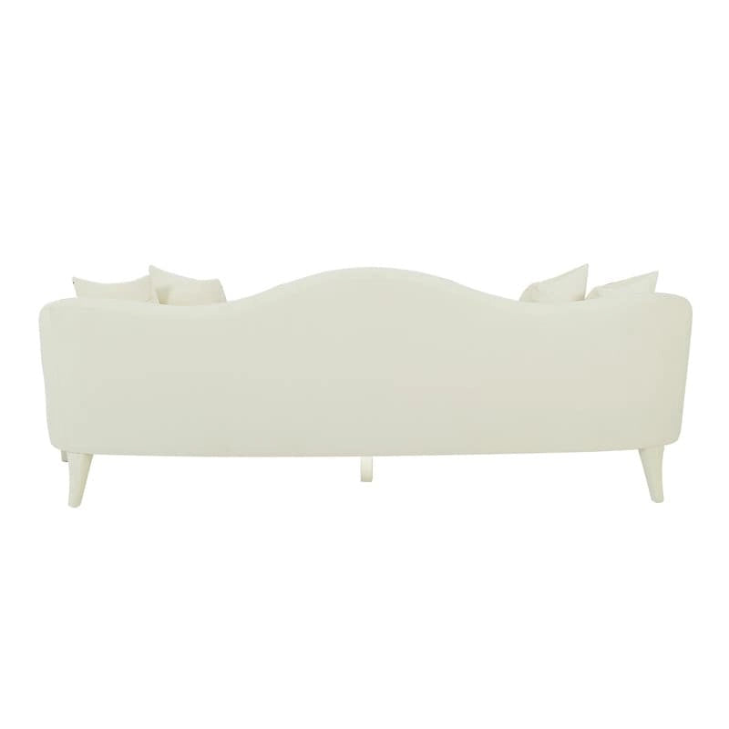 Canapé 3 places en velours de 244 cm, canapé de salon moderne, assise profonde, style contemporain