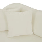 Canapé 3 places en velours de 244 cm, canapé de salon moderne, assise profonde, style contemporain