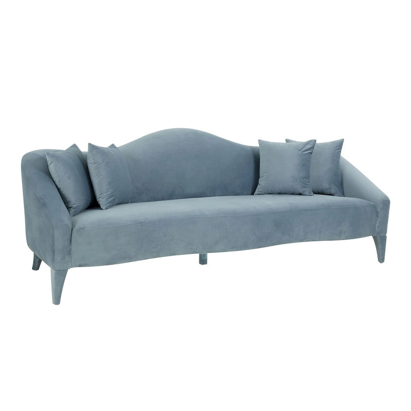 Canapé 3 places en velours de 244 cm, canapé de salon moderne, assise profonde, style contemporain