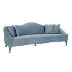 Canapé 3 places en velours de 244 cm, canapé de salon moderne, assise profonde, style contemporain