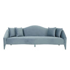 Canapé 3 places en velours de 244 cm, canapé de salon moderne, assise profonde, style contemporain