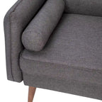 Causeuse compacte en similicuir avec pieds en bois