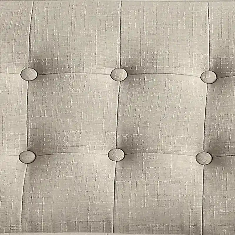 Causeuse à accoudoirs carrés capitonnés multicolores de 84 cm, polyester doux comme le lin, cadre en bois massif, capacité de 450 kg