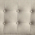 Causeuse à accoudoirs carrés capitonnés multicolores de 84 cm, polyester doux comme le lin, cadre en bois massif, capacité de 450 kg
