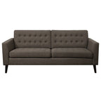 Causeuse à accoudoirs carrés capitonnés multicolores de 84 cm, polyester doux comme le lin, cadre en bois massif, capacité de 450 kg