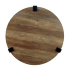 Ensemble de 3 tables basses et tables d'appoint rondes en acier de 104 cm, style de transition