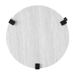 Ensemble de 3 tables basses et tables d'appoint rondes en acier de 104 cm, style de transition