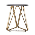 24 Table d'appoint ronde en verre à champagne et fer - 22x22x24.25