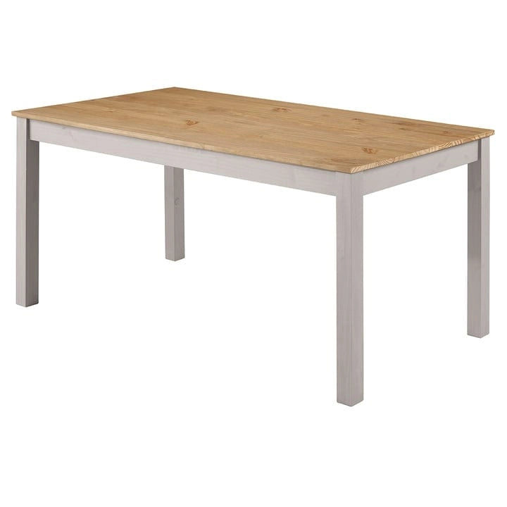 Table à manger rectangulaire en bois recyclé, style rustique fermier