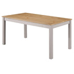 Table à manger rectangulaire en bois recyclé, style rustique fermier