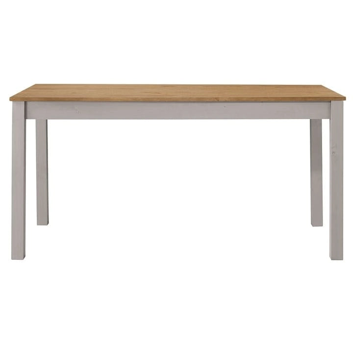 Table à manger rectangulaire en bois recyclé, style rustique fermier