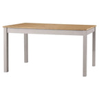 Table à manger rectangulaire en bois recyclé, style rustique fermier