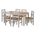 Table à manger rectangulaire en bois recyclé, style rustique fermier
