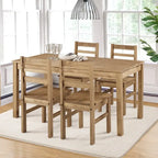 Table à manger rectangulaire en bois recyclé, style rustique fermier