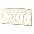 Tête de lit Queen murale en rotin naturel, fabriquée à la main, ornements en bambou, 162,1 cm de large