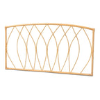 Tête de lit Queen murale en rotin naturel, fabriquée à la main, ornements en bambou, 162,1 cm de large