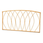 Tête de lit Queen murale en rotin naturel, fabriquée à la main, ornements en bambou, 162,1 cm de large
